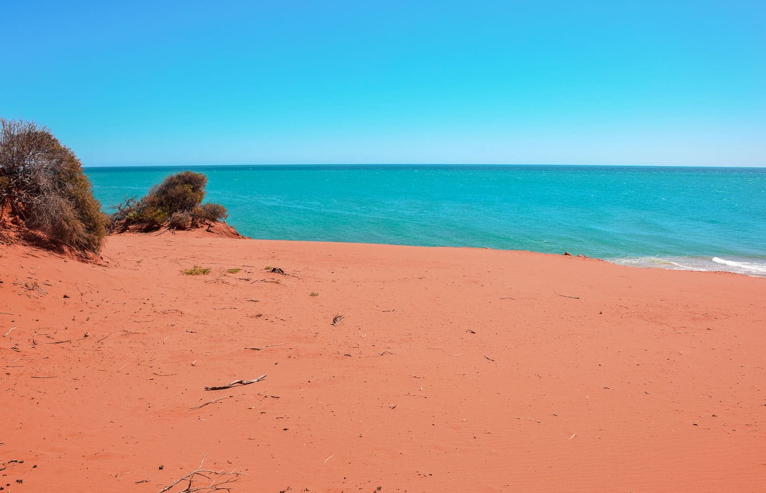 Parc National François Perron sur la côte ouest de l'Australie et sa terre rouge