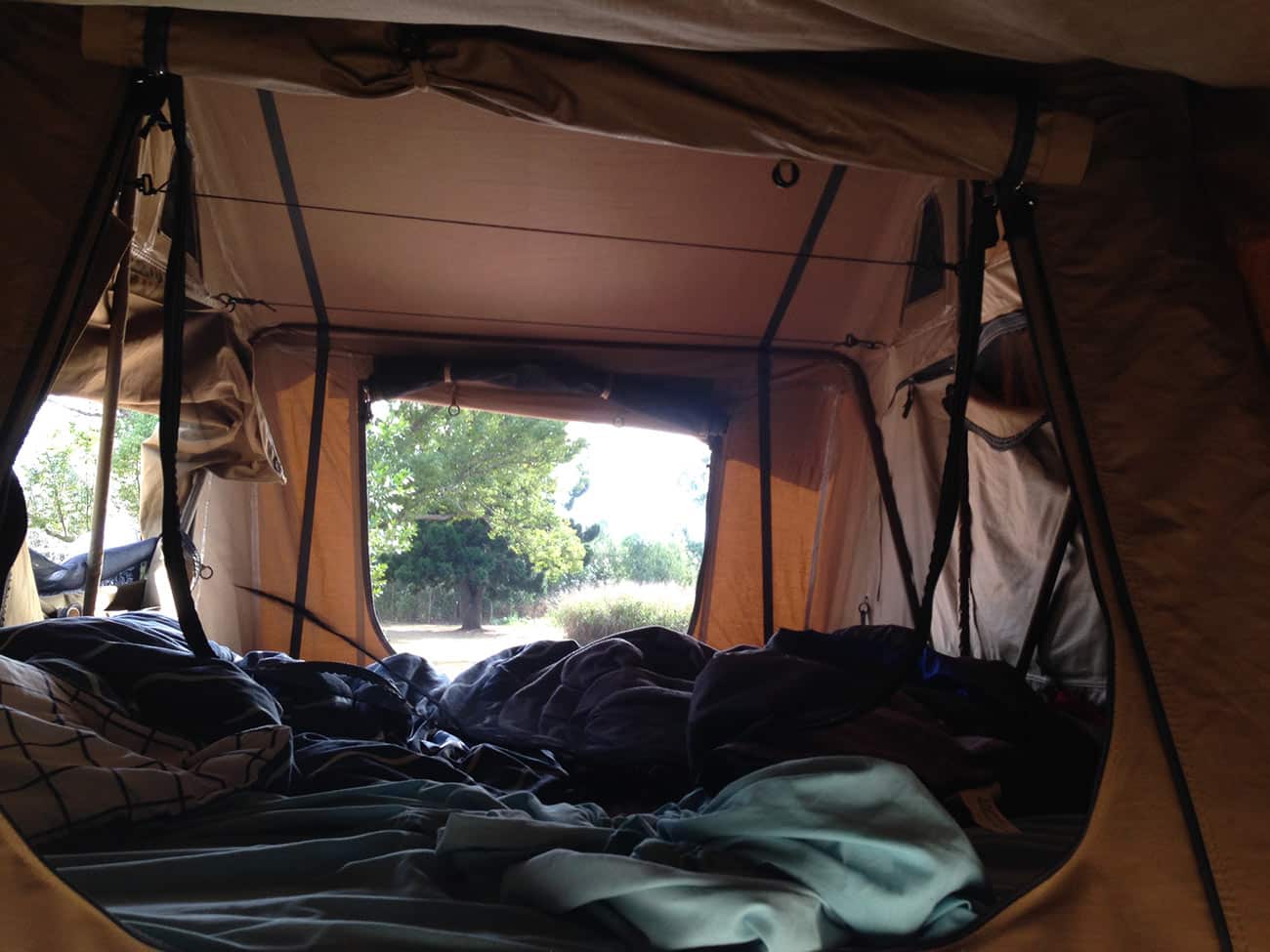 Rooftop tent ou tente de toit, très pratique pour voyager en 4x4 en Australie