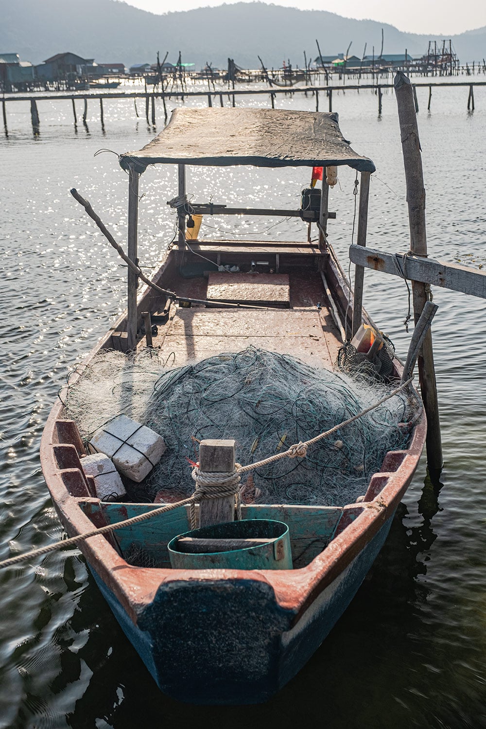 bateau de pêcheur voyage au vietnam photo