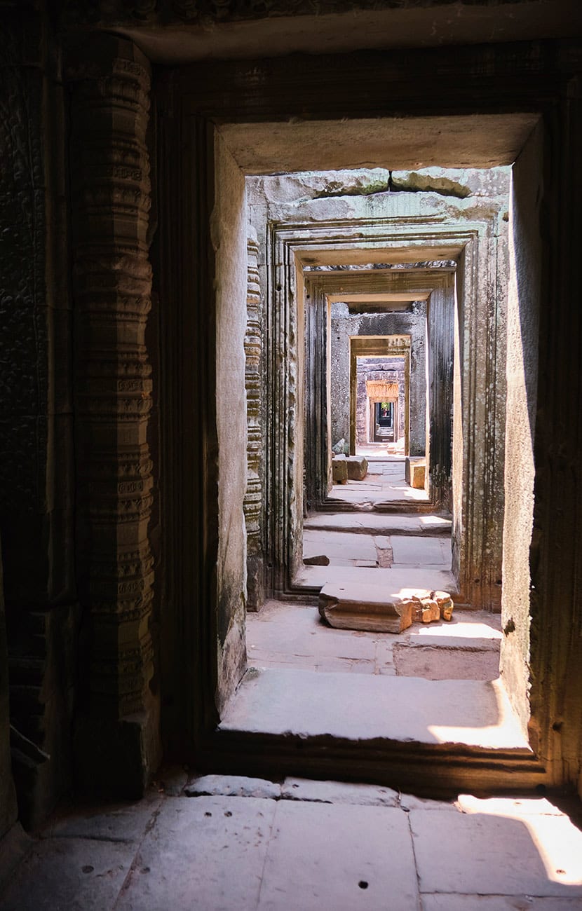 Intérieur des temples d'Angkor