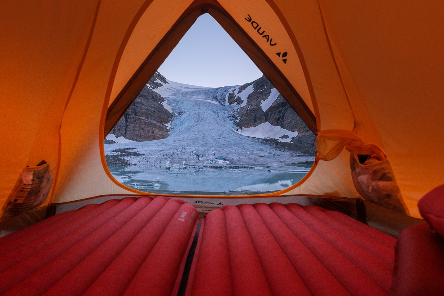 Bivouac glacier norvège