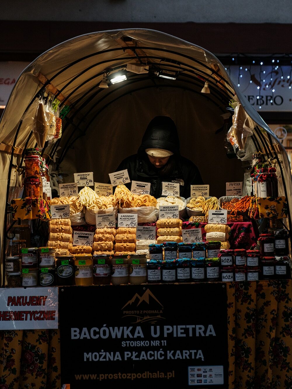 Stand pour acheter du fromage des Tatras à Zakopane