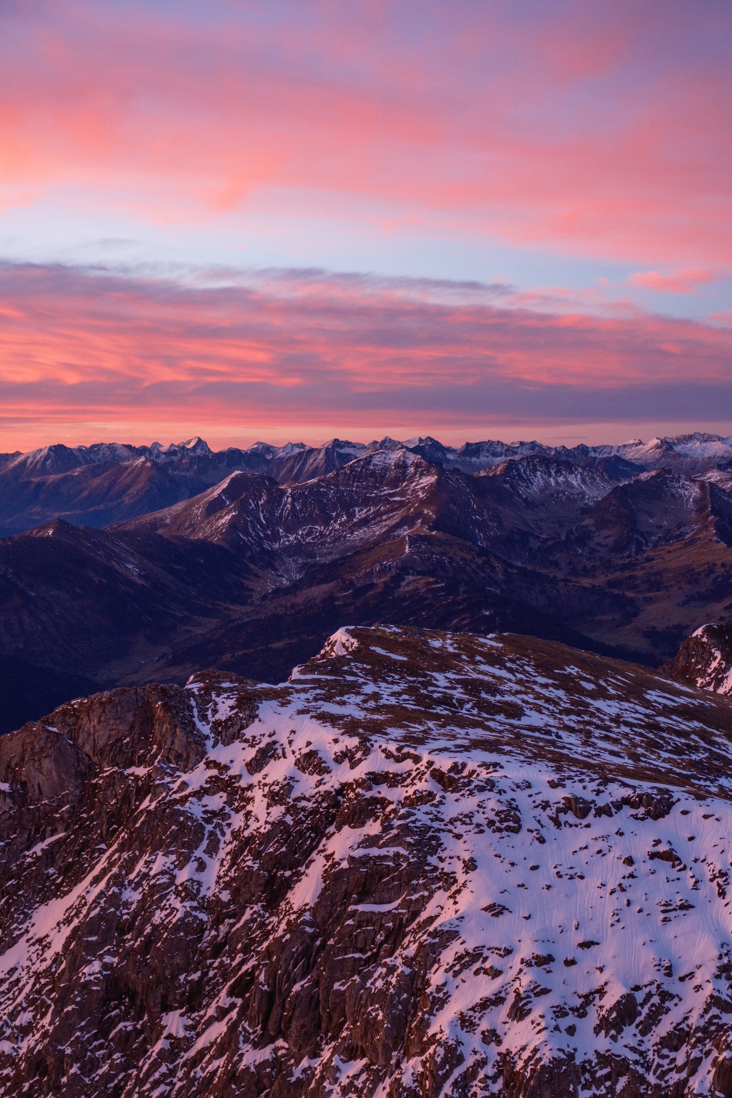 Randonnée Mont Valier au lever du soleil